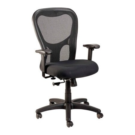 Raynor Marketing Eurotech Apollo Mesh Managers Chair with Arms - Fabric - Black MM9500-BLKM